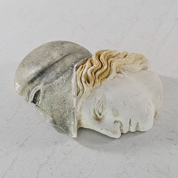 Handmade Greek 330 B.C. Athena Chalkware Reproduction Wall Plaque With Hook - Picture 3 of 8